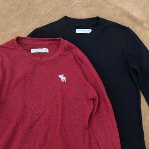Two long sleeve boys Abercrombie shirts